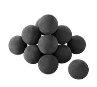 VEVOR Ceramic Fire Balls, 76 mm 15 Pcs Round Fire Stones, Reusable Lava Rocks Indoor and Outdoor Use, Decorative Fire Pit Rocks for Propane/Gas Fireplace, Stove, Courtyard, Camping, Black