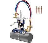 VEVOR CG2-11Y Manual Pipe Cutting Machine, 0.2"-2" Thick Pipe Beveling Machine with 82-in Chain, 0°-45° Adjusted Angle Gas Cutting Machine with 3 Tips, Portable Torch Beveling Gas Cutter