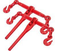 VEVOR Chain Binder 5/16-3/8, Ratchet Load Binder 6600lbs Capacity, Ratchet Lever Binder with G70 Hooks, Adjustable Length, Ratchet Chain Binder for Ti