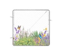 VEVOR Chain Link Fence Gate, 70 x 72 in, Adjustable Chain Link Fence Panel, Fit 3 ft (W) x 4 ft (H) Garden Fence Gate Opening, Rust-Resistant Galvanized Fencing Gate for Farm Posts Not Included