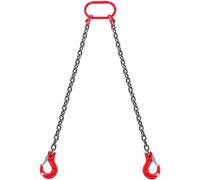 VEVOR Chain Sling, 5/16 inch x 5 ft Lifting Chains with Hooks, G80 Engine Chain Hoist Lifts, 6600 lbs/3 Ton Capacity Lifting Sling Chains for Engine Hoist, Engine Lift Chain with 2 Leg Grab Hooks