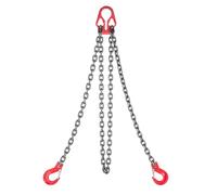 VEVOR Chain Sling, 8mm x 3 m Lifting Chains with 2 Leg Grab Hooks, Heavy Duty G80 Alloy Steel Lifting Sling, 3.17 Ton Capacity, Adjustable Engine Chain Hoist Lifts for Cargo Security Towing