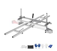 VEVOR Chainsaw Mill and Rail Mill Guide System, Portable Sawmill 36 cm-91 cm Guide Bar, 2.74 m Aluminum Saw Milling Rail Guide with Chainsaw Planking