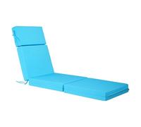 VEVOR Chaise Lounge Cushion, 72 x 21 x 4 in, Set of 2 Outdoor Lounge Chair Cushions, Waterproof & Fade-Resistant, Sun Lounger Cushions with Ties, Thick Patio Lounger Pads for Pool Deck, Teal Color