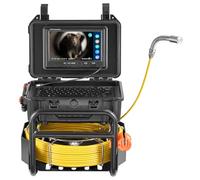 VEVOR Channel Inspection Camera, 70M Self-Leveling 512Hz Transmitter Distance Meter 9" Screen HD 1080P Tubular Camera with 12 LEDs and 32GB Card for Channels, Endoscope