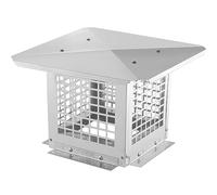 VEVOR Chimney Cap 228.6 x 228.6mm, 304 Stainless Steel Fireplace Chimney Cover, Not Easily Toppled & Practical Accessories & Easy Installation, Fits Mesh Flue Covers Outside Clay Flue Shingles, Silver