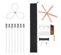 VEVOR Chimney Sweep Kit, 23 ft Maximum Extendable Length Brush, Chimney Cleaner Sweeper with Dual Brush Heads, Goggles, Fireplace Cleaning Tool for Square, Rectangle, Arch Chimneys