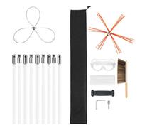 Vevor Chimney Sweep Kit, 30 Ft Maximum Extendable Length Chimney Brush, Chimney Cleaner Sweeper With Dual Brush Heads