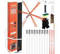 VEVOR Chimney Sweep Kit Fireplace Cleaning Tool with Bristle Replacement Goggles