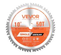 VEVOR Circular Saw Blade, 254 mm Diameter, 50 Sharp Alloy Teeth, 15.875 mm Arbor, Fine Finish, Wood Cutting Blade for Circular Saw, with Noise-Reducing Heat Vents, for Cutting Plywood, OSB, Hardwood