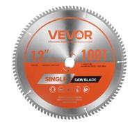 VEVOR Circular Saw Blade, 305 mm Diameter, 100 Sharp Alloy Teeth, 25.4 mm Arbor, Fine Finish, Aluminum Cutting Blade for Circular Saw, with Noise-Redu