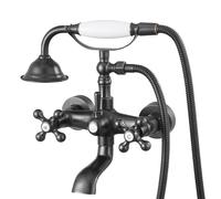 VEVOR Clawfoot Tub Faucet, Wall Mount Bathtub Faucets with Handheld Shower, Vintage Oil-Rubbed Bronze Clawfoot Tub Filler Faucet Shower Kit with Adjustable Swing Arms & 360° Rotation Spout