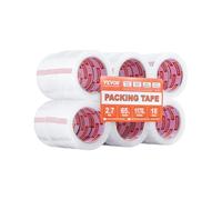 VEVOR Clear Packing Tape, 3 inches Core, 18 Rolls 1.88 Inches x 65 Yards Packing Tape, 2.7 Mil Thick, Heavy Duty Packaging Tape Designed for Moving, Storage and Packing, Shipping and Mailing, Office
