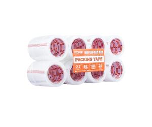 VEVOR Clear Packing Tape, 3 inches Core, 24 Rolls 1.88 Inches x 65 Yards Packing Tape, 2.7 Mil Thick, Heavy Duty Packaging Tape Designed for Moving, Storage and Packing, Shipping and Mailing, Office