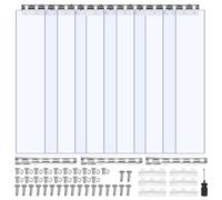 VEVOR Clear PVC Strip Curtain, 2.1 m Height x 0.9 m Width x 2 mm Thickness, 6 PCS Walk in Freezer Cooler Curtain Strips, Smooth Waterproof Plastic Door Strips for Warehouse, Freezer, Garage Doors