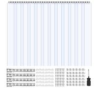 VEVOR Clear PVC Strip Curtain, 2.1 m Height x 1.8 m Width x 2 mm Thickness, 12 PCS Walk in Freezer Cooler Curtain Strips, Smooth Waterproof Plastic Door Strips for Warehouse, Freezer, Garage Doors