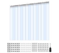 Vevor Clear Pvc Strip Curtain, 2.4 M Height X 1.5 M Width X 2 mm Thickness, 10 Pcs Walk In Freezer Cooler Curtain Strips