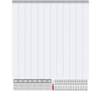 VEVOR Strip Curtain, 96" Height x 72" Width, 0.08" Thickness, 12PCS Clear PVC Strip Door Curtain, Freezer Curtain, Plastic Door Strips for Walk in Freezers, Coolers & Warehouse Doors, with 50% Overlap