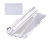 VEVOR Clear Table Cover Protector, 12" x12"/305 x 305 mm, 1.5 mm Thick PVC Plastic Tablecloth, Waterproof Desktop Protector for Writing Desk, Coffee Table, Dining Room