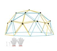 VEVOR Climbing Dome, 10FT Geometric Dome Climber Play Center for Kids 3 to 10 Years Old, Jungle Gym Supports 750LBS and Easy Assembly, with Climbing G