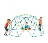 VEVOR Climbing Dome, 10FT Geometric Dome Climber with Saucer Swing, 1000LBS Loading Kid's Jungle Gym Playground, Easy-Assembly Outdoor Backyard Climbing Equipment for Boys Girls 3 to 10 Years Old