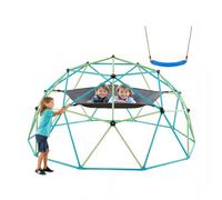 VEVOR Climbing Dome, 10FT Geometric Dome Climber with Swing & Hammock, 1000LBS Loading Kid's Jungle Gym Playground, Easy-Assembly Outdoor Backyard Climbing Equipment for Boys Girls 3 to 10 Years Old