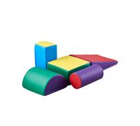 VEVOR Climbing Toys, 5-Piece Set, Foam Climbing Toys for Toddlers 6 Months to 3 Years Old, PU Leather Climbing Blocks, Indoor Climb and Crawl Activity Playset for Crawling & Sliding, Easy to Clean