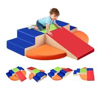 VEVOR Climbing Toys 6-Piece Set Foam Climbing Toys for Toddlers 6 Months to 3 Years Old PU Leather Climbing Blocks Indoor Climb and Crawl Act