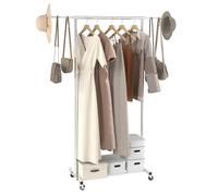 VEVOR Clothes Rack with Wheels Heavy Duty Clothing Garment Rack with Hanging Rod