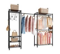 VEVOR Clothing Garment Rack, Heavy Duty Clothes Rack, Freestanding Clothes Racks with Steel Frame, 363 kg Load Capacity Closet Wardrobe with Storage S
