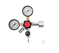 VEVOR CO2 Regulator, Dual-Gauge Single-Valve Beer Keg Regulator, 0-60 PSI Adjustable Pressure, Heavy-Duty CO2 Tank Gas Regulator with Check Valve, for Draft Beer Homebrewing, Fits W21.8 Connection