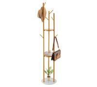 VEVOR Coat Rack, Freestanding Coat Rack Stand with Quartz Stone Base & 9 Hooks, Free Standing Hall Coat Tree for Entryway, Bedroom, Office, Living Roo