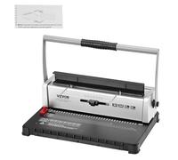 VEVOR Coil Spiral Binding Machine, Manual Book Maker 34-Holes Binding 120 Sheets, Punch Binder with Adjustable 3/16" - 9/16" Coil Binding Spines and S