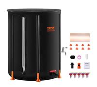 VEVOR Collapsible Rain Barrel, 66 Gallon/250 L Portable Rain Water Collection Barrel, PVC Rainwater Collection System with Spigots and Overflow Kit, Water Barrel for Garden Water Catcher