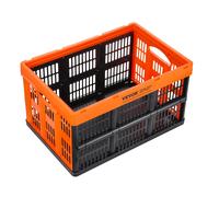VEVOR Collapsible Storage Baskets Folding Plastic Stackable Container 45L 3-Pack