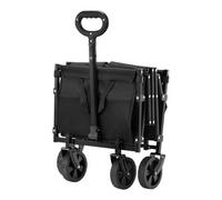 Vevor Collapsible Wagon Carts, 120L & 225Lbs Folding Wagons With All-Terrain Wheels, Heavy Duty Outdoor Utility Cart