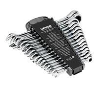 VEVOR Combination Wrench Set 16-Piece Metric 8 mm to 24 mm with Organizer Rack