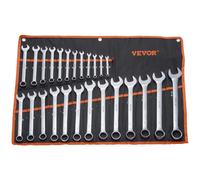 VEVOR 25-Piece Metric Open End Wrench Set, 6 mm to 32 mm, Carbon Steel, Ideal for Household, Garage, Workshop, Auto Repairs
