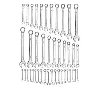 VEVOR Combination Wrench Set, 42-Piece SAE and Metric, 12-Point Box End | and 15° Angled Open End Combination Wrenches with Roll Up Pouch, Carbon Steel, for General Household and Automotive Repairs