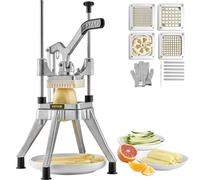 VEVOR Commercial Chopper with 4 Replacement Blades Commercial Vegetable Chopper Stainless Steel French Fry Cutter Potato Dicer & Slicer Commercial Vegetable Fruit Chopper for Restaurants & Home Kitche