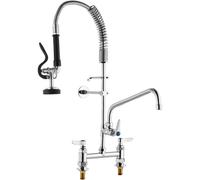 VEVOR Commercial Deck Mount Kitchen Sink Faucet Pre-Rinse Sprayer 26" Height