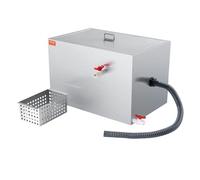 VEVOR Commercial Grease Trap, 40 LBS Grease Interceptor, Side Inlet Interceptor, Under Sink Stainless Steel Grease Trap, 10 GPM Waste Water Oil-water Separator, for Restaurant Canteen Home Kitchen
