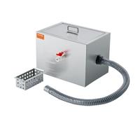 VEVOR Commercial Grease Trap 8 LBS Stainless Steel Grease Interceptor Side Inlet Interceptor Under Sink Grease Trap 2.8 GPM Waste Water Oil-water
