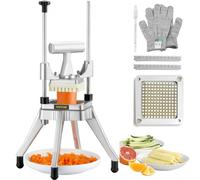 VEVOR Commercial Vegetable Fruit Chopper 1/4" Blade Heavy Duty Professional Food Dicer Kattex French Fry Cutter Onion Slicer Stainless Steel for Tomat