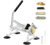 VEVOR Commercial Vegetable Slicer, 1/4 inch Fruit Slicer, Stainless Steel and Aluminum Alloy Vegetable Cutter Slicer Machine, Manual Slicer with Non-Slip Feet, for Radishes, Onions, Potatoes, Lemons