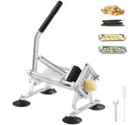 VEVOR Commercial Vegetable Slicer, 3/8 inch Fruit Slicer, Stainless Steel and Aluminum Alloy Vegetable Cutter Slicer Machine, Manual Slicer with Non-Slip Feet, for Radishes, Onions, Potatoes, Lemons