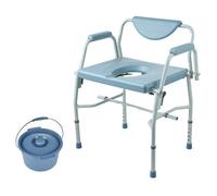 Vevor Commode Chair, Drop-Down Arms, Detachable Backrest, 5-Level Height, 7L Bucket, 1000 Lbs Capacity