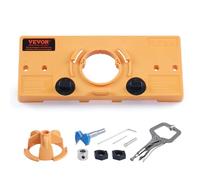 VEVOR Concealed Hinge Jig, Cabinet Hinge Jig with C-Type Clamp and Accessories, PA66 Nylon and Steel Material, Accurate Hinge Drill Jig Woodworking Tool for Doors Cabinets Hinges Mounting