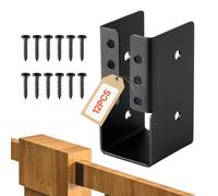 VEVOR Concealed Joist Hanger, 2x4 Inch Outdoor Concealed-Flange Joist Bracket with Screws, Steel Light Joist Hangers for 1.93 x 3.62 Inch / 49 x 92 mm Beam, Swing, Fence, Wooden Slides, 12 Pcs