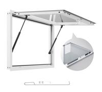 VEVOR Concession Window 92x61 cm, Aluminum Alloy Frame Service Window for Food Truck, Up to 85 Degrees Stand Serving Window with Awning Door and Drag Hook, Rainwater Resistant for Concession Trailers